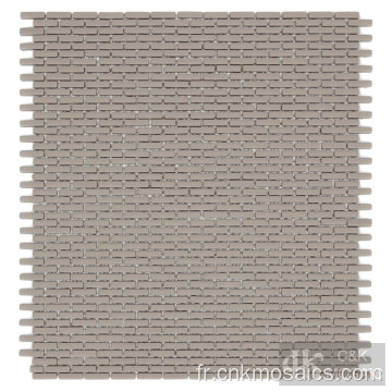 Carreaux de mosaïque en verre beige pour salle de bain